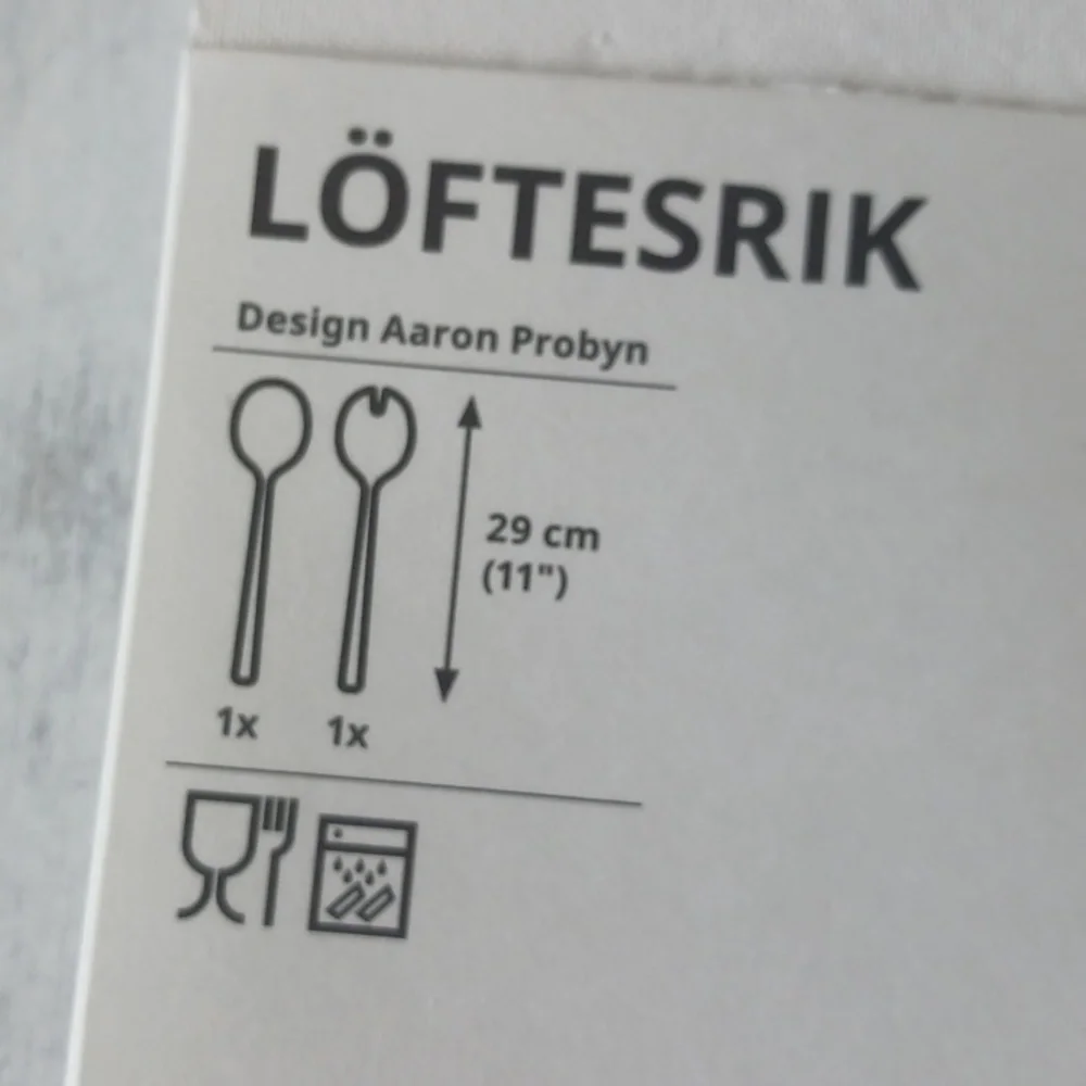IKEA LOFTESRIK 2-piece salad serving set, stainless steel, 11 